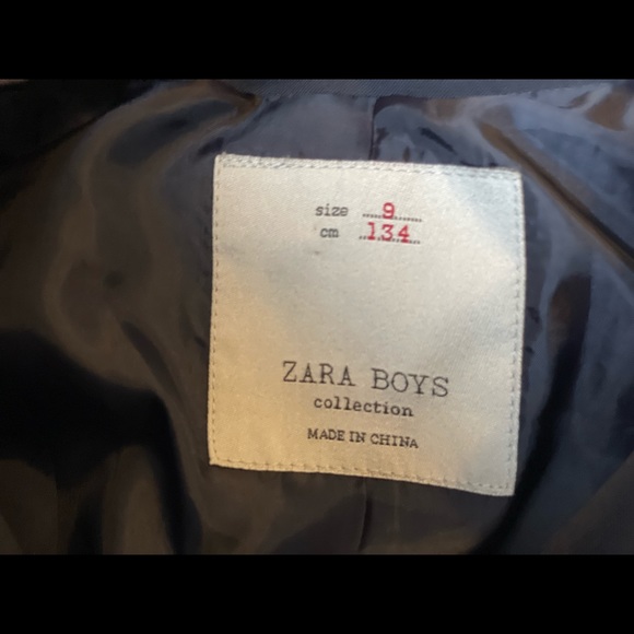 Almost NEW ZARA BOYS Collection Navy Classic Blazer Sport Coat - Picture 4 of 5